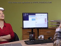 Enthousiasteling, Pijpbeurt, Hd, Likken, Masturbatie, Kantoor, Zuigen, Tiener