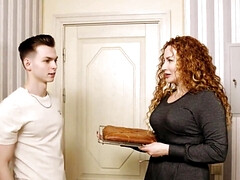 Grote mammen, Rondborstig, Oudere vrouw, Hondjeshouding, Hd, Keuken, Ondergoed, Russisch