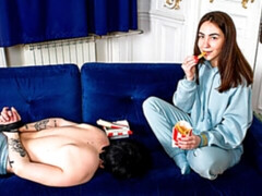 Passionate brunette with tattoos Vivian Grace fucked in the bedroom