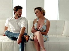 Grosser arsch, Grosser schwanz, Grosse titten, Schwanz, Hundestellung, Massage, Öl, Pov