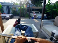 Amateur, Americano, Culo, Coche, Al aire libre, Perforación, Pov, Mojado