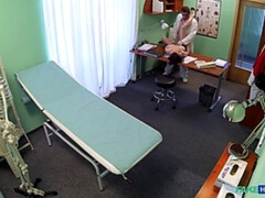 Amateur, Culo, Mamada, Médico, Enfermera, Oficina, Uniforme, Voyeur