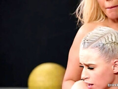 お尻, デカ尻, デカパイ, ブロンド, カップル, レズビアン, 自然山雀, オッパイの