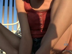 素人, 浴室, 黒人, 茶髪の, 彼女, 毛深い, 喫煙, 長身