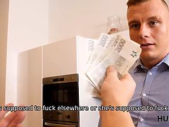 Pijpbeurt, Gevangen, Bedriegen, Man die toekijkt, Europees, Geld, Gezichtspunt, Vrouw