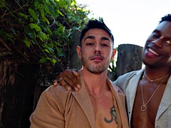 Anal, Mamada, Gay, Sexo duro, Interracial, Al aire libre