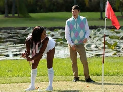 黒人, フェラチオ, 茶髪の, 手コキする, ハードコア, 異人種間, ティーン, オッパイの