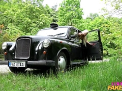 デカパイ, フェラチオ, 車, 女, なめる, アウトドア, ハメ撮り, オマンコ