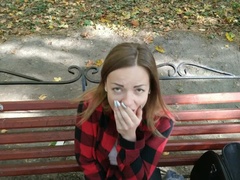 女, Hd, オナニー, オーガズム, 公共, ロシア人, 一人, おもちゃ