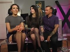 Hot, Slutty TS Lady Barges into Sex Shop to Fuck and Suck the Staff!