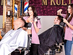 Анальный секс, Большая жопа, Большие сиськи, Минет, Брюнетки, Группа, Милф, Бритые