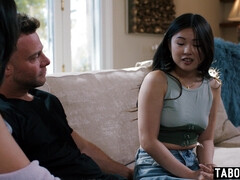 カップル, イマラチオ, フェティッシュ, なめる, 小柄, ガリガリ, 三人, 妻