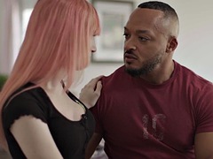 アナル, デカチン, 黒人, フェラチオ, 黒人, 異人種間, シーメール, オッパイの