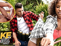Culo grande, Negro, Polla, Sexo duro, Hd, Orgasmo, Al aire libre, Tetas