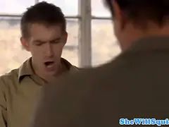 Uk milf facialized in hilarious squirt flick