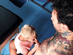 Grosse titten, Blondine, Blasen, Paar, Jeans, Latina, Socken, Ehefrau