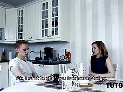 After failure on exam angry boy fucks her hard