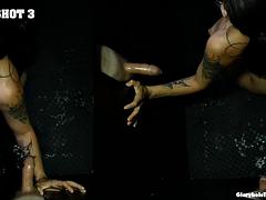 Большой член, Минет, Брюнетки, Семяизвержение, Сперма на лице, Ласковые ручки, Секс без цензуры, Пирсинг