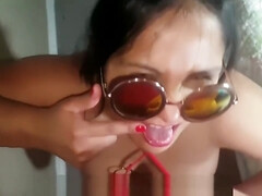 Amateur, Belle grosse femme bgf, Queue, Fille latino, Naturelle, Pov, Avaler, Nénés