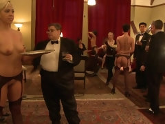 デカパイ, ブロンド, ボンデージ, ディルド, 女, スパンキング, タトゥー, オッパイの
