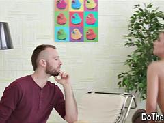 Zwart, Pijpbeurt, Sperma, Man die toekijkt, Zwart, Hardcore, Huisvrouw, Vrouw