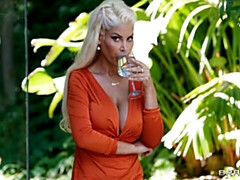 アナル, デカ尻, デカチン, デカパイ, ブロンド, フェラチオ, バック, 淫乱熟女