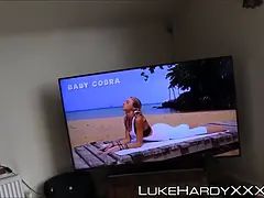 Big Ass sis bashed from behind at yoga sesh pov