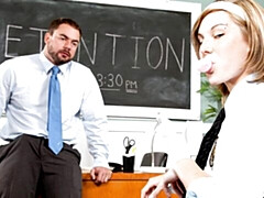 18 ans, Gros cul, Grosse bite, Sucer une bite, En levrette, Professeur, Adolescente, Nénés