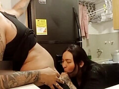 Cul, Belle grosse femme bgf, Sucer une bite, Énorme, Fille latino, Seins naturels, Fils, Mouillée