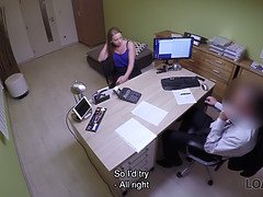 Vorstellungsgespräch, Schönheit, Tschechisch, Hundestellung, Hd, Lecken, Geld, Pov