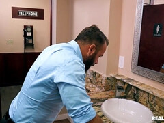 Chad White fucked Skye Blue in the restaurant WC