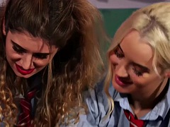 CFNM sluts enjoy jerking hard cocks while talking dirty