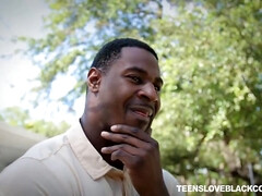 Petite, flexible teen brunette, Tara Ashley is having wild sex with a handsome, black guy