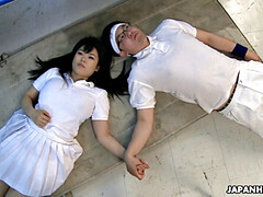 Анальный секс, Азиатки, Минет, Кончили внутрь, Семяизвержение, Трусики, Киски, Бритые