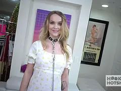 アナル, デカ尻, ブロンド, フェラチオ, イマラチオ, なめる, ラフ, 叫ぶ