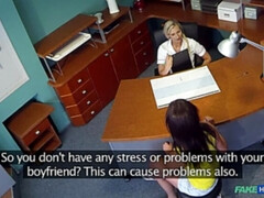 Arzt, Fingern, Lecken, Krankenschwester, Büro, Muschi, Uniform, Spanner