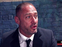 Blondine, Fesselspiele, Cfnm, Domination, Erotisch, Leder, Lingerie, Strapon