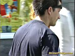 Europeo, Alemán, Sexo duro, Al aire libre, Público, Realidad, Flaco, Adolescente