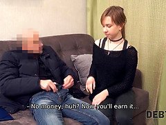 18 ans, Sucer une bite, Gorge profonde, Hard, Hd, Argent, Rugueux, Adolescente