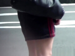 Pissy japanese hottie urinates in public