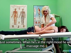 Enthousiasteling, Arts, Vingeren, Lesbisch, Likken, Masseren, Verpleegster, Bekijker