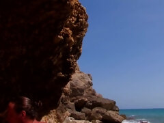 Amateur, Playa, Tetas grandes, Mamada, Polla, Sexo duro, Al aire libre, Tetas