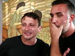 Jade Nile lets daddy watch as she fucks two movers