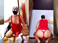 素人, ぽっちゃり, ブーツ, 露出狂, 熟年, パンティ, オッパイの, 妻