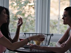 美人, 彼女, ハードコア, キス, ペニスバンド