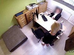 Vorstellungsgespräch, Schönheit, Blondine, Vollbusig, Hd, Selbstgemacht, Muschi, Ablutschen