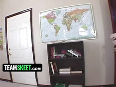 デカパイ, 巨乳な, チン, ハードコア, ピグテール, 赤毛, 教師, ユニフォーム