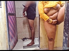 Indian Stepsister Catches Stepbrother in Bathroom with Huge Cock - Desi Sex with Myra