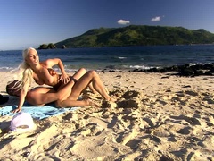 Katrin Wolf Pleasures her Boyfriend on the Beach