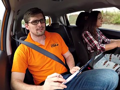 Big ass driving fucked in car by instructor after class